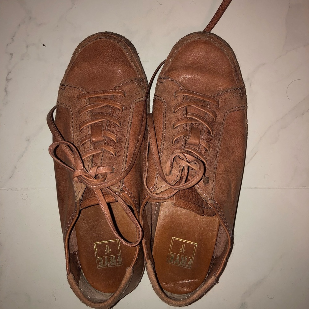 FRYE dust rose leather sneakers